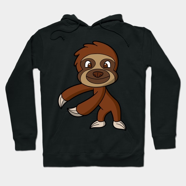 Flossing Sloth Cute Funny Dance Animal Hoodie by E